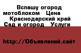 Вспашу огород мотоблоком › Цена ­ 500 - Краснодарский край Сад и огород » Услуги   